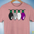 Asexual Pride Christmas Lights Premium Unisex T-Shirt - Mauve Heather